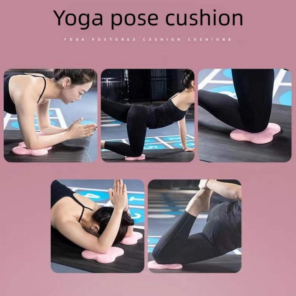 Yoga Knee Guards (Set of 2) - Male and Female Yoga Props and Accessories for Fitness, Travel, Meditation, Kneeling, Balance, Floor, Pilates Pads for Knee and Elbow (Purple)