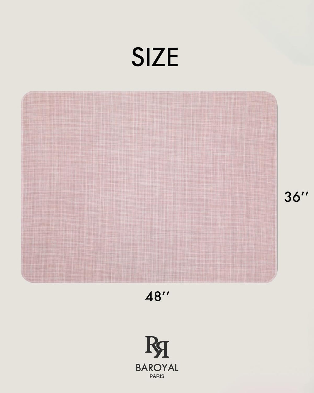 Office Chair Mat for Hardwood Floor Under Desk Computer Rolling Chair Mat for Wood/Tile Floor Non-Slip Heavy Duty Desk Rug PVC Plastic Hard Floor Protector 36" x 48"(Blush)