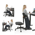 Standing Desk Chair, Standing Mate Chair for Sit-Stand, Ergonomic Leaning Perch Chair with Anti-Fatigue Mat, Standing Stool, Saddle Chair, Height Adjustable Home Office Posture Seat
