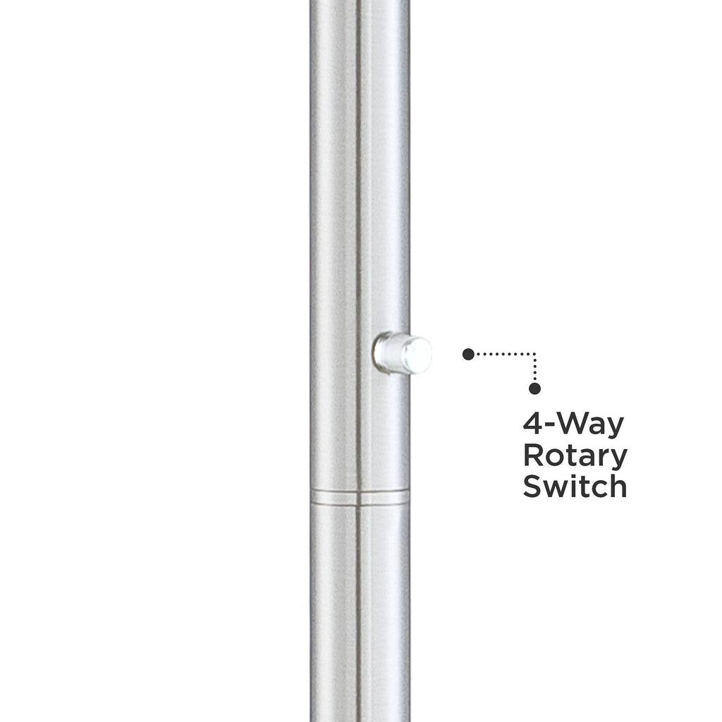 Light Blaster 72" Tall Nickel 4-Light Torchiere Floor Lamp