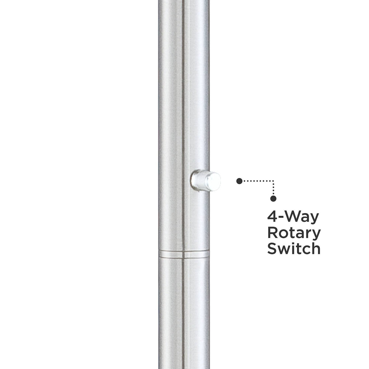 Light Blaster 72" Tall Nickel 4-Light Torchiere Floor Lamp