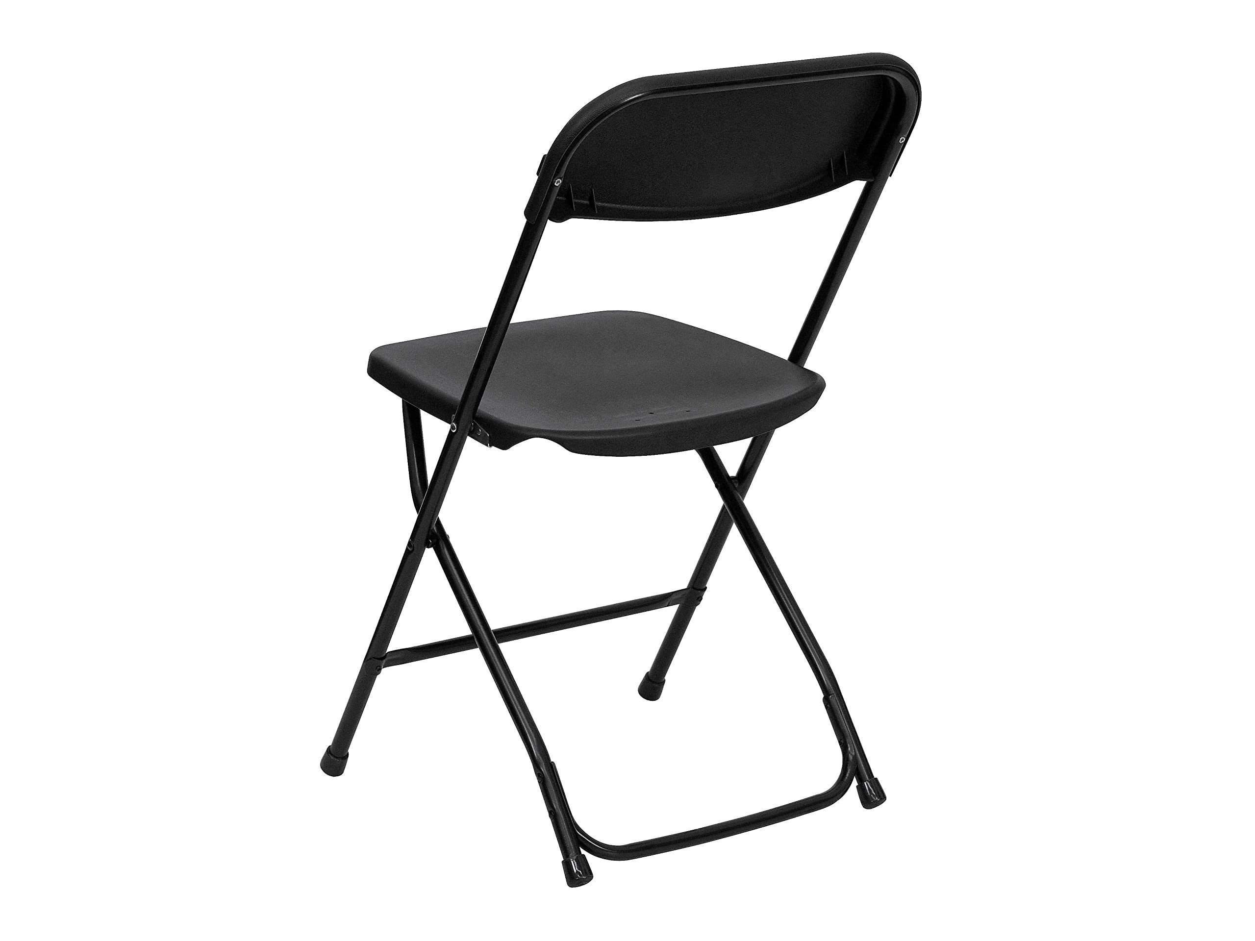 Hercules Series Plastic Folding Chair - Black - 650LB Weight Capacity Comfortable Event Chair - Lightweight Folding Chair