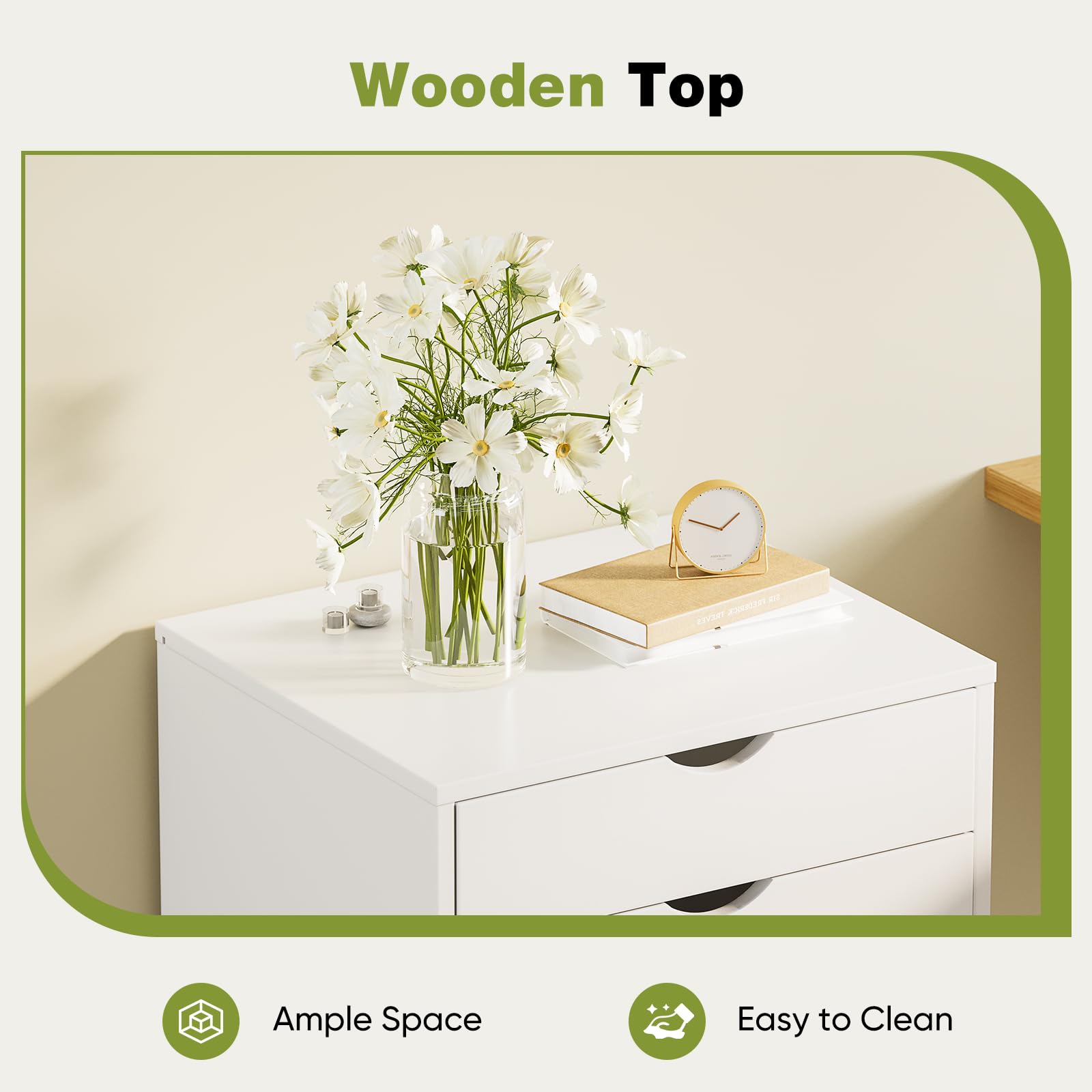 5 Drawer Wooden Dresser, Storage Cabinets, Room Organization