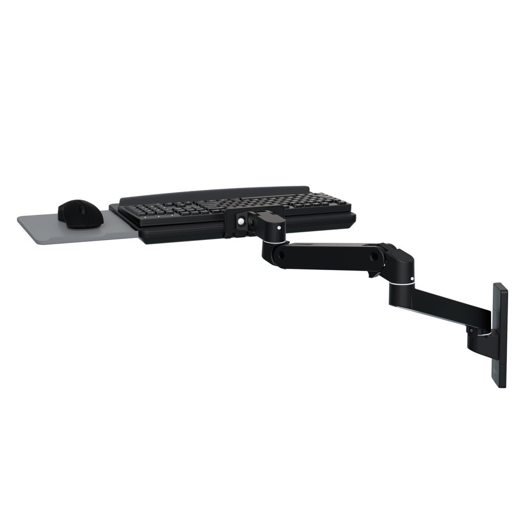 Upgraded LX Pro Premium Keyboard Arm, Wall Mount Adjustable Keyboard Tray – Matte Black