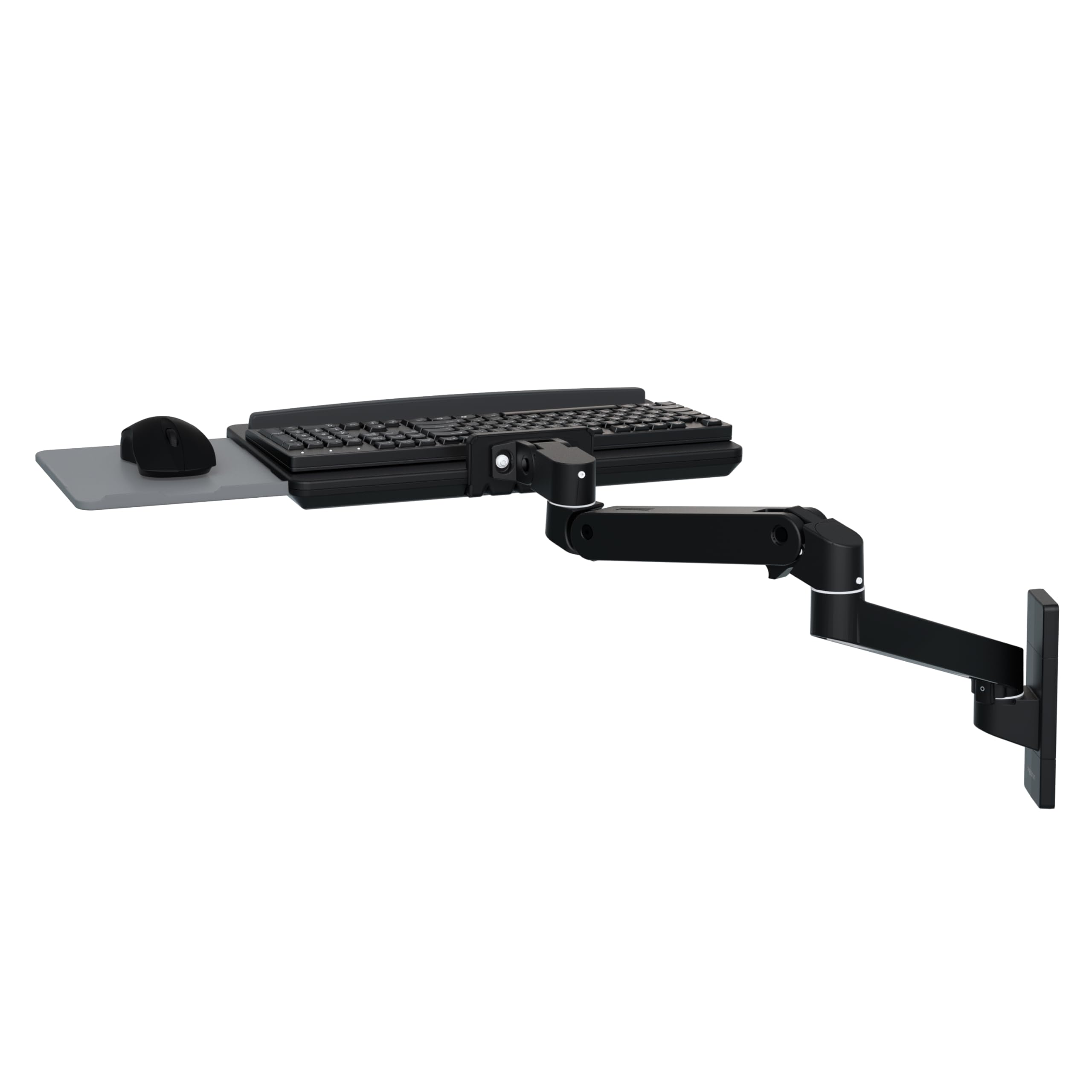 Upgraded LX Pro Premium Keyboard Arm, Wall Mount Adjustable Keyboard Tray – Matte Black