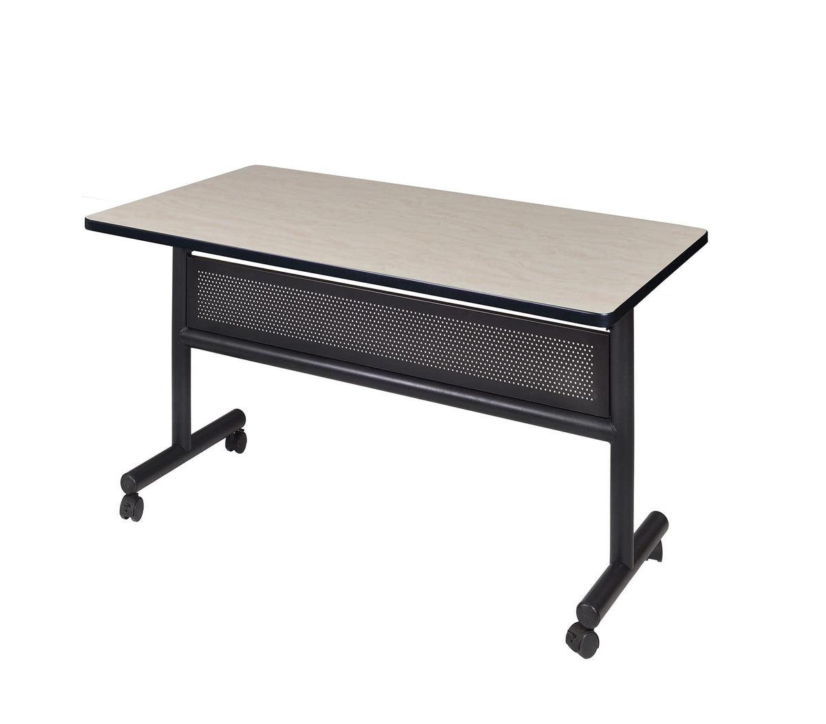 Kobe 48 x 24 in. Flip-Top Training Nesting Table with Modesty Panel- Maple