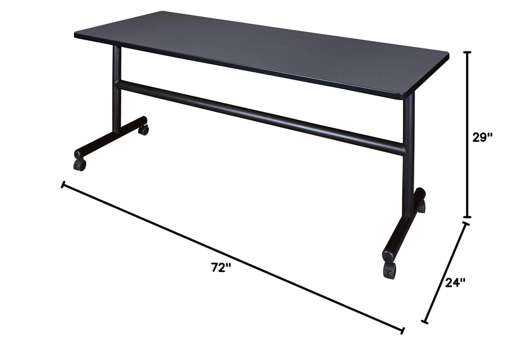 Kobe 72 x 24 in. Flip-Top Training Nesting Table- Grey