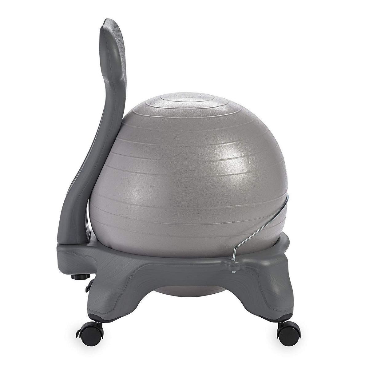 Classic Balance Ball Chair, Stability Seat (Cool Grey)