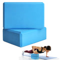 2 Pcs Yoga Blocks, 9x6x3 Inch Blue Foam Blocks for Pilates