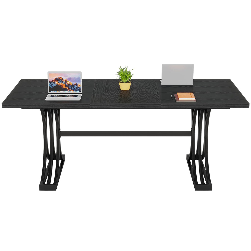 5FT Small Conference Table for 4 to 6, Modern Meeting Table with Strong Metal Frame for Office Meeting Conference Room