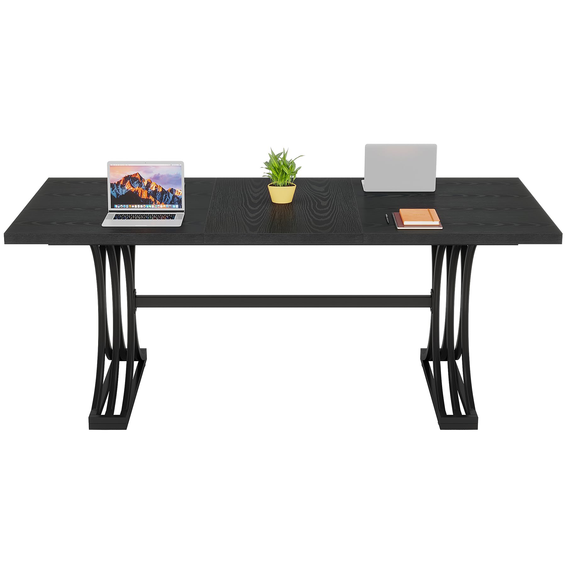 5FT Small Conference Table for 4 to 6, Modern Meeting Table with Strong Metal Frame for Office Meeting Conference Room