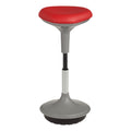 Adjustable Height Active Learning Stool for Office Desks and Classrooms, Foam-Padded Backless Wobble Stool with Rocking Motion, Red