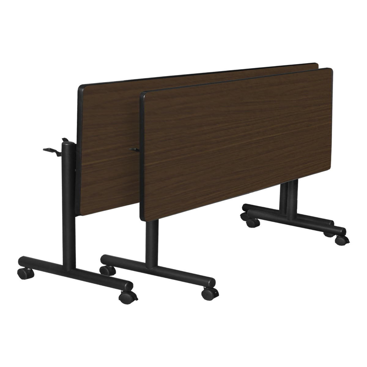 Kobe 48 x 30 in. Flip-Top Training Nesting Table- Neo Walnut