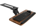 Adjustable Computer Keyboard and Mouse Platform Tray, Ergonomic Under Table Desk Mount Drawer Underdesk Shelf, Rustic Vintage Brown