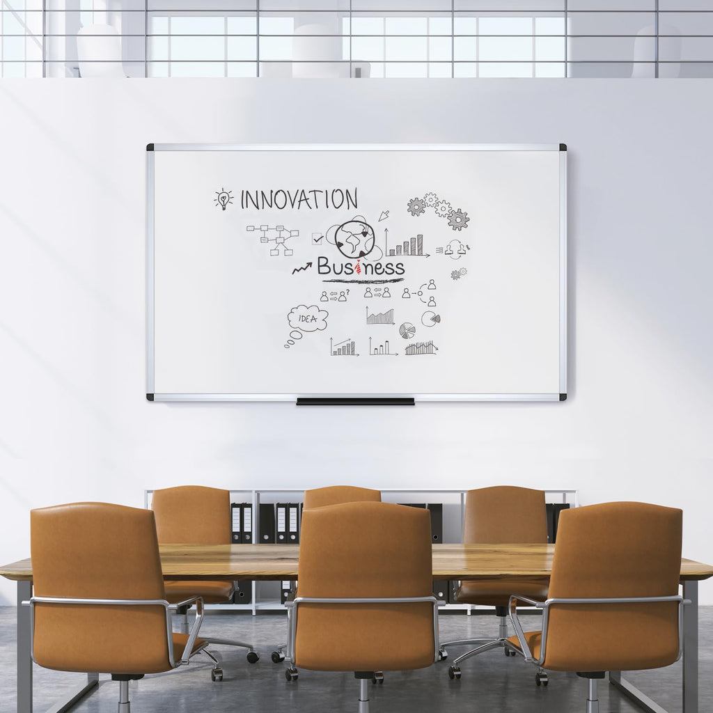 Dry Erase Board/Whiteboard, 96 x 48 Inches, Wall Mounted Board for School Office and Home 8' x 4'