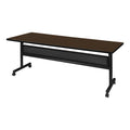 Kobe 72 x 30 in. Flip-Top Training Nesting Table with Modesty Panel- Neo Walnut