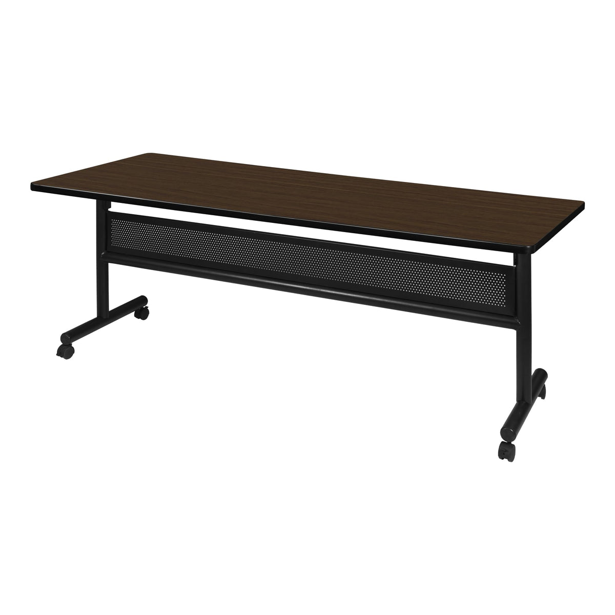 Kobe 72 x 30 in. Flip-Top Training Nesting Table with Modesty Panel- Neo Walnut