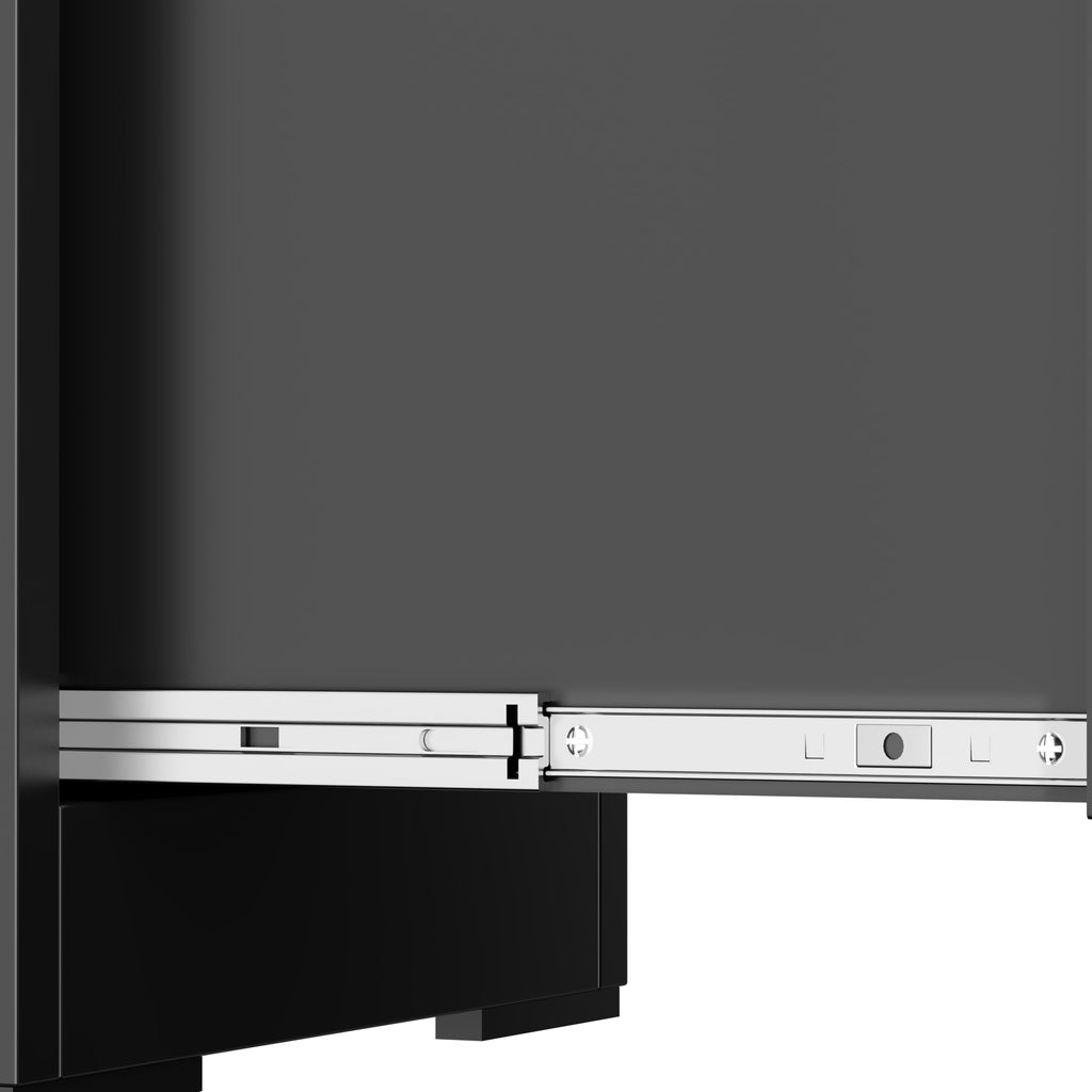 4 Drawer File Cabinet with Lock,Metal Vertical Filing Cabinets for Home Office,Heavy Duty File Storage Cabinet for Letter/Legal/A4/F4 Size File,Easy to Assemble,Black