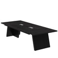 8ft Conference Table, Large Meeting Table for 8-10 People, Business Seminar Furniture for Office Conference Room (4, Black)