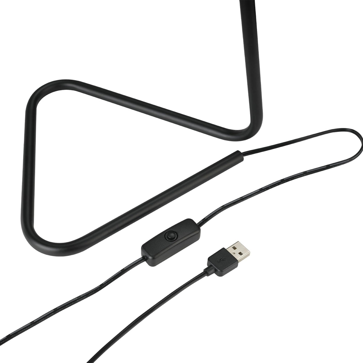 56060 Arden 12" LED Integrated Desk Lamp, Adjustable Gooseneck, in-Line On Off Switch, USB Cable Included, 7 Watts, 200 Lumens,Black