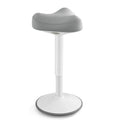 Ergonomic Sit Stand Stool, Height Adjustable Standing Desk Stool 23.3-33.1 Inches, Swivel Balance Chair with Non-Slip Base, Saddle Seat, for Active Sitting, Office, Home, Dove Gray