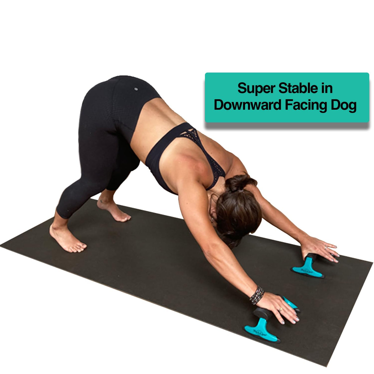 Premium Quality Wrist Alignment Yoga Blocks to Eliminate Wrist Pain in All Poses - Great for Yoga, Pushups and Pilates. Set of 2 with Instruction Card