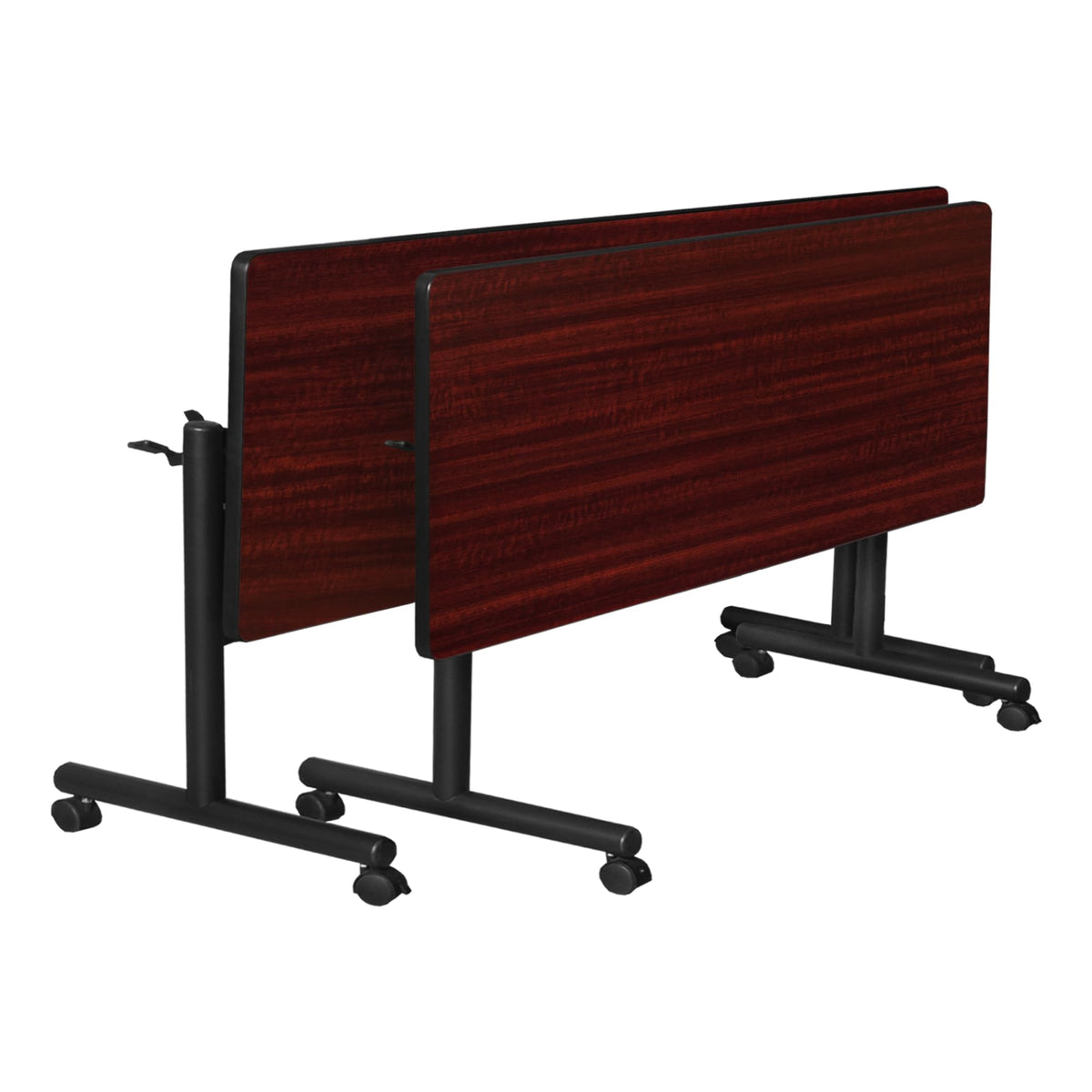 Kobe 60 x 30 in. Flip-Top Training Nesting Table- Mahogany