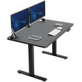 Electric 48 x 30 in Standing Desk, Memory Height Adjustment, 1B Series, Holds 220 lbs, One-Piece Black Top, Black Frame