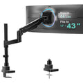 Heavy Duty Monitor Arm Desk Mount for 13-43 Inch Ultrawide Screens, Single Monitor Arm with Full Motion Tilt, Swivel, Rotation, Holds up to 44 lbs, C-Clamp Mount for VESA 75/100mm (GSDM001-P)