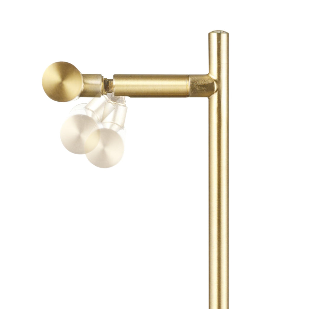 West 15" LED Integrated Desk Lamp, Matte Brass, 200 Lumens, Dimmer Rotary Switch