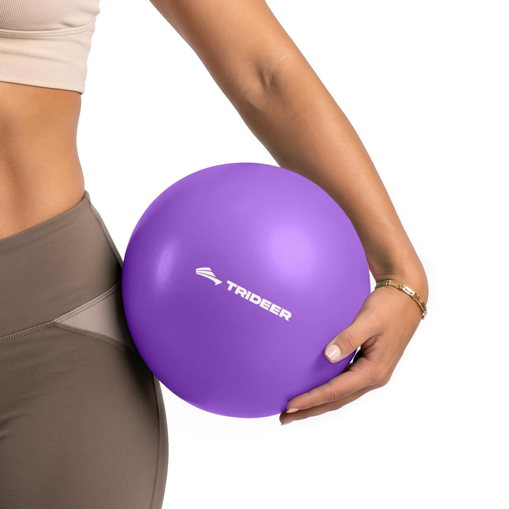9-Inch Pilates Ball, Small Exercise Ball Pilates Equipments for Yoga, Physical Therapy, Pregnancy, Postpartum, Core Training, Balance, Stability and Stretching, Purple
