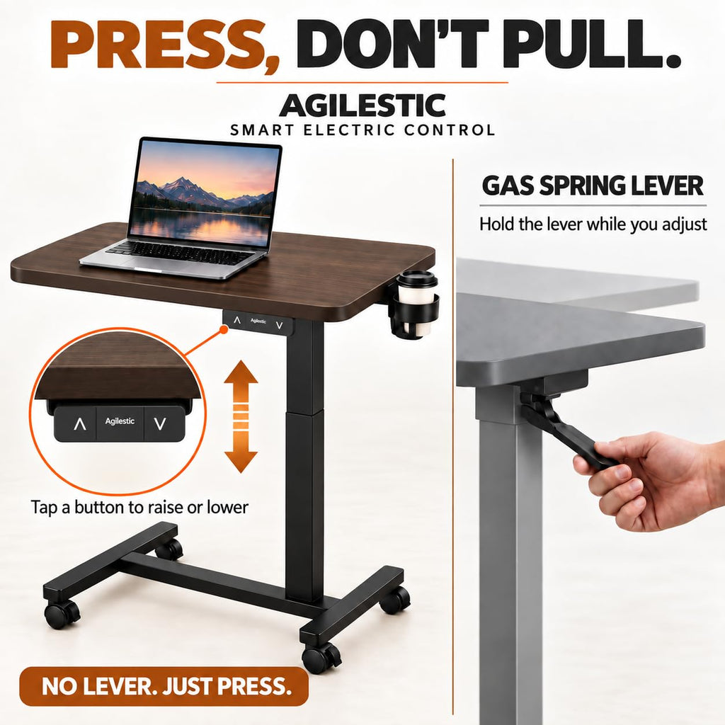 26*16 Inch Height Adjustable Electric Standing Desk, Dark Walnut