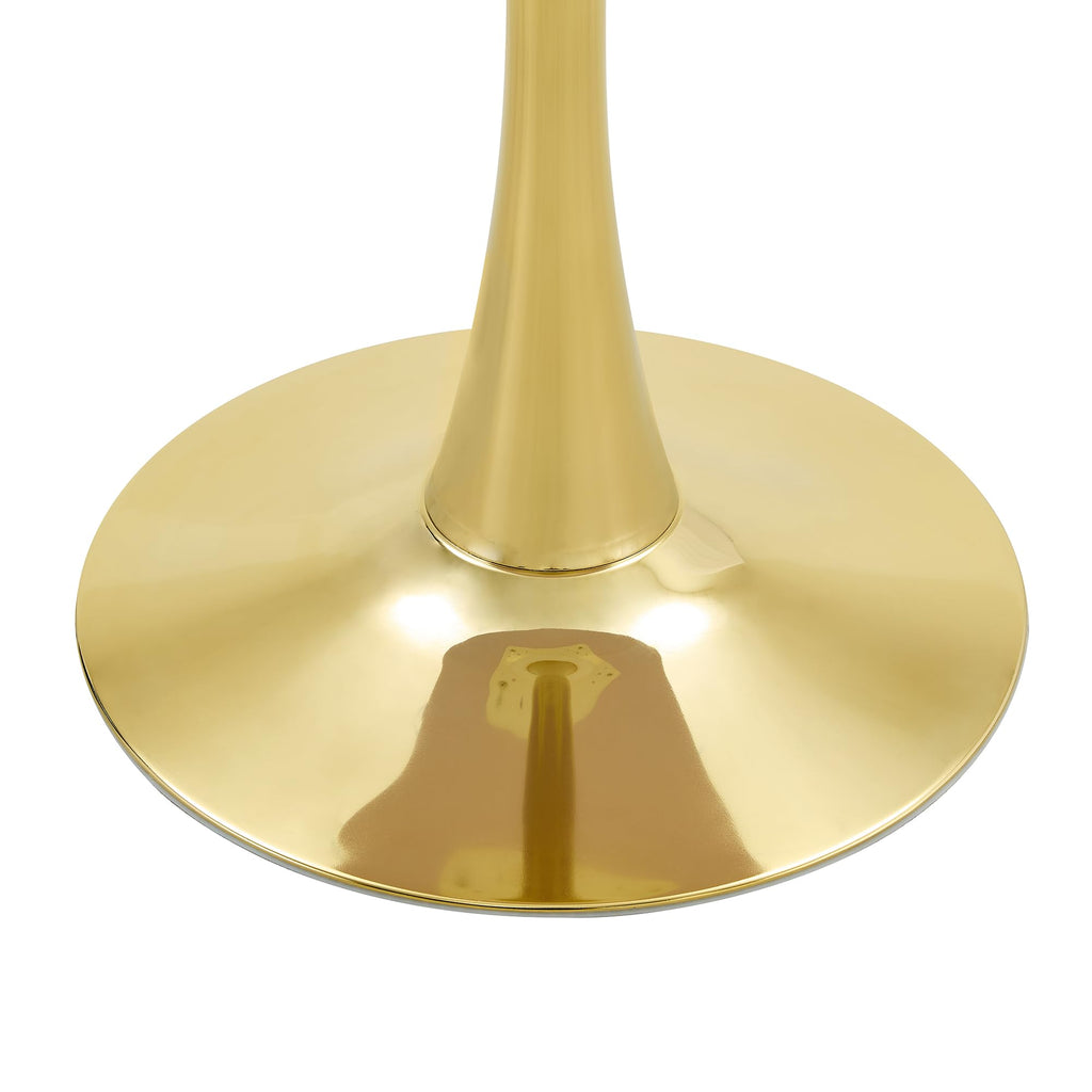 Round Tulip Dining Table, 31.5" Circle Tulip Table with Thickened Tabletop & Metal Pedestal, Mid Century Modern Bistro Table for Kitchen, Small Places, Living Room