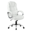 Office Chair Computer High Back Adjustable Ergonomic Desk Chair Executive PU Leather Swivel Task Chair with Armrests Lumbar Support (Beige)