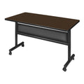 Kobe 48 x 24 in. Flip-Top Training Nesting Table with Modesty Panel- Neo Walnut