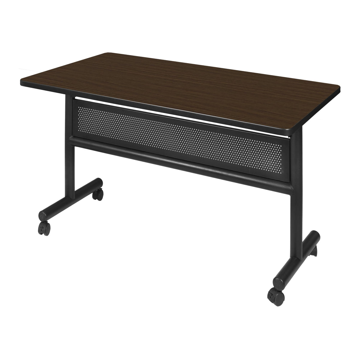 Kobe 48 x 24 in. Flip-Top Training Nesting Table with Modesty Panel- Neo Walnut