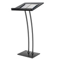 Acrylic Podium Lectern with Iron Stable Bottom, Pulpits for Churches with 10MM Thickened Acrylic Countertop, Multi Function Pulpit for Modern Classroom Music Concert Wedding Conference Event