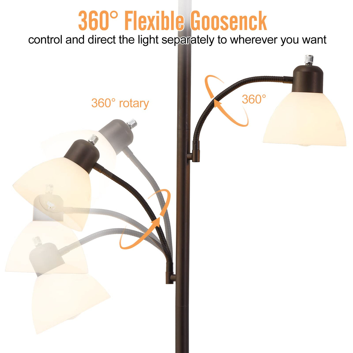 Floor Lamps for Living Room, 72" Tall Standing Lamp, Torchiere Lamp