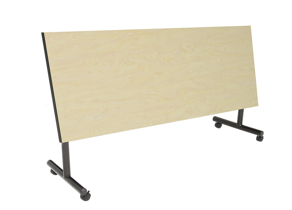 Kobe 72 x 24 in. Flip-Top Training Nesting Table with Modesty Panel- Maple