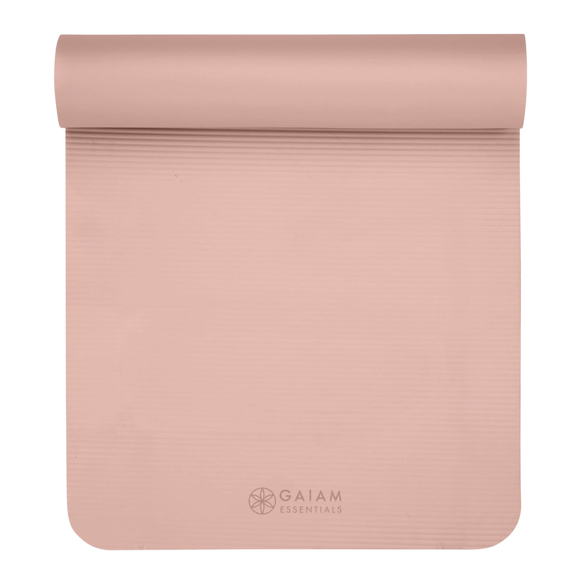 Essentials Thick Yoga Mat with Easy-Cinch Strap (French Rose, 10mm)