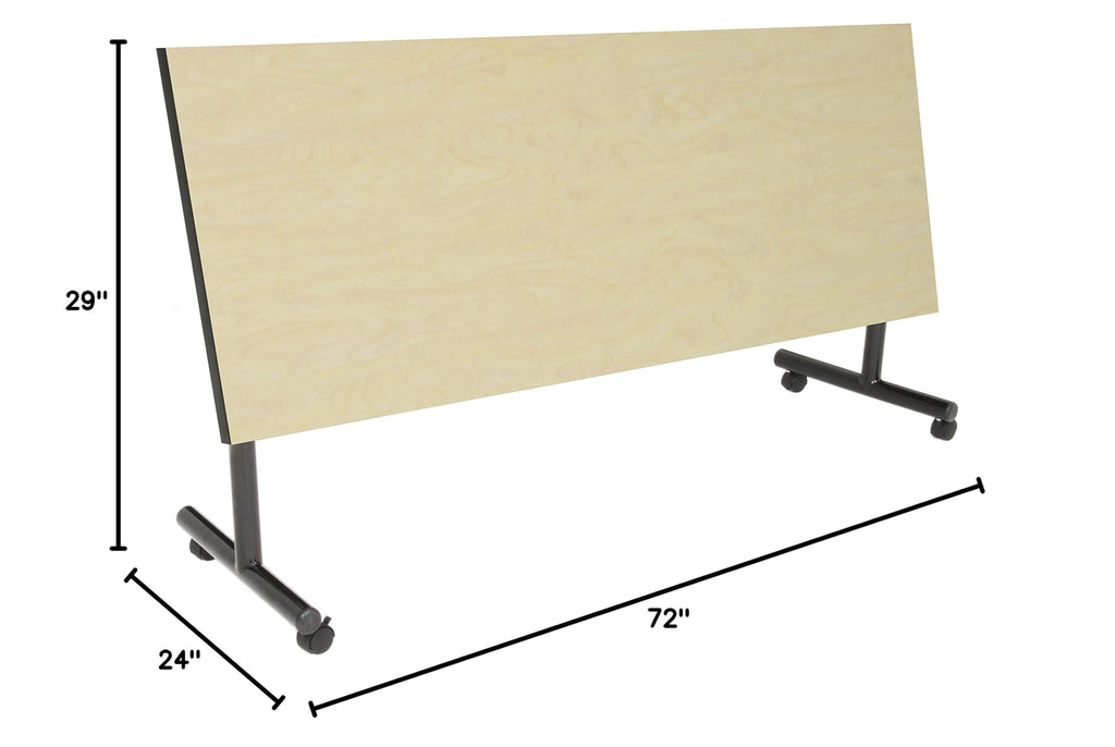 Kobe 72 x 24 in. Flip-Top Training Nesting Table- Maple