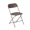 10 Pack , Hercules Series Plastic Folding Chair Brown -650LB Weight Capacity Comfortable Event Chair-Lightweight Folding Chair