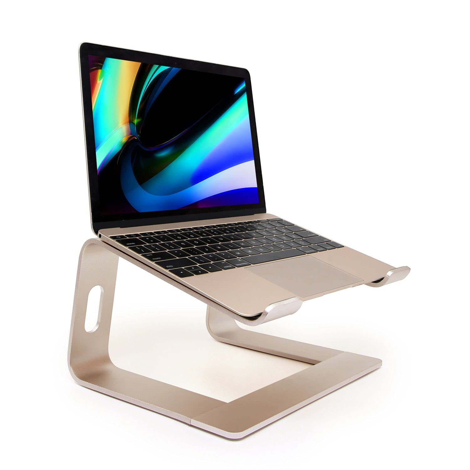 Laptop Stand, Ergonomic Aluminum Laptop Mount Computer Stand, Detachable Laptop Riser，Notebook Holder Stand All 10-17.3" Laptops（Gold）