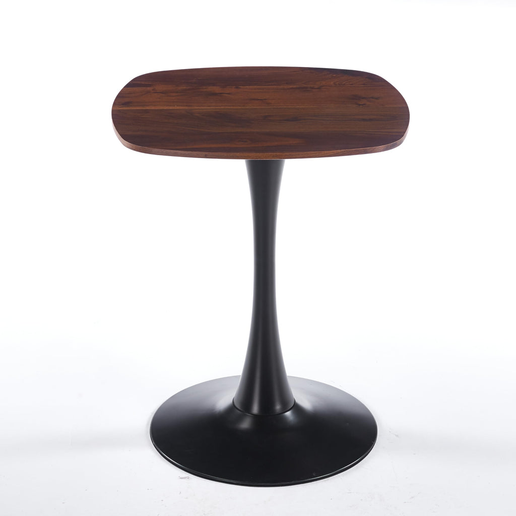 23.6" Square Tulip Dining Table, Mid-Century Tulip Table Kitchen Tulip Dining Table 2 People with MDF Table Top & Metal Base for Office Living Room