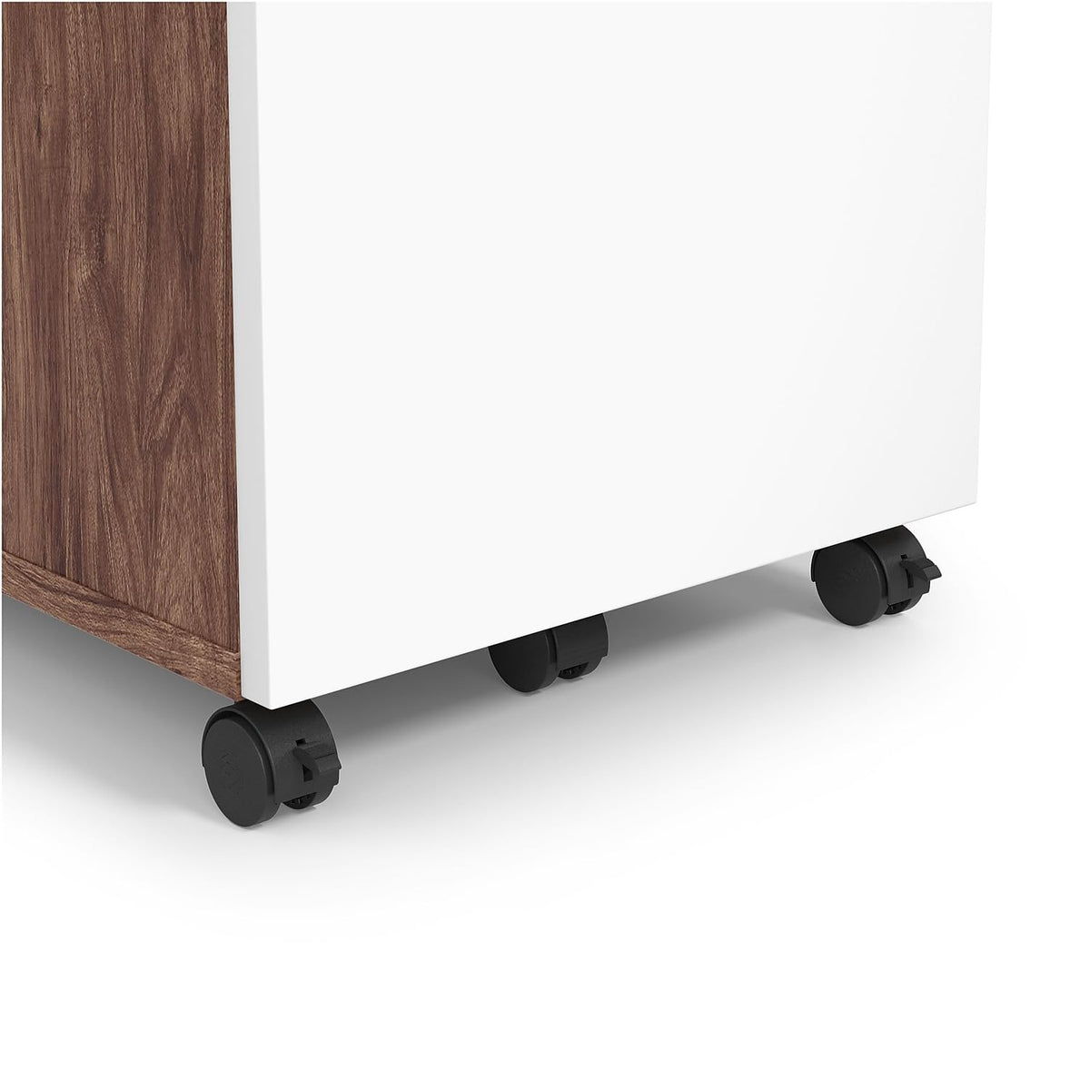 2 Drawer Mobile File Cabinet, Rolling Printer Stand, Vertical Filing Cabinet, Office Drawers, Filing Cart for Home Office, A4/Letter Size, Black and Rustic Brown