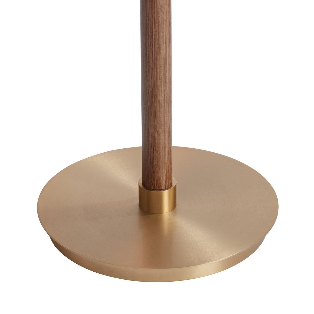64" High Aged Brass and Wood Finish Floor Lamp
