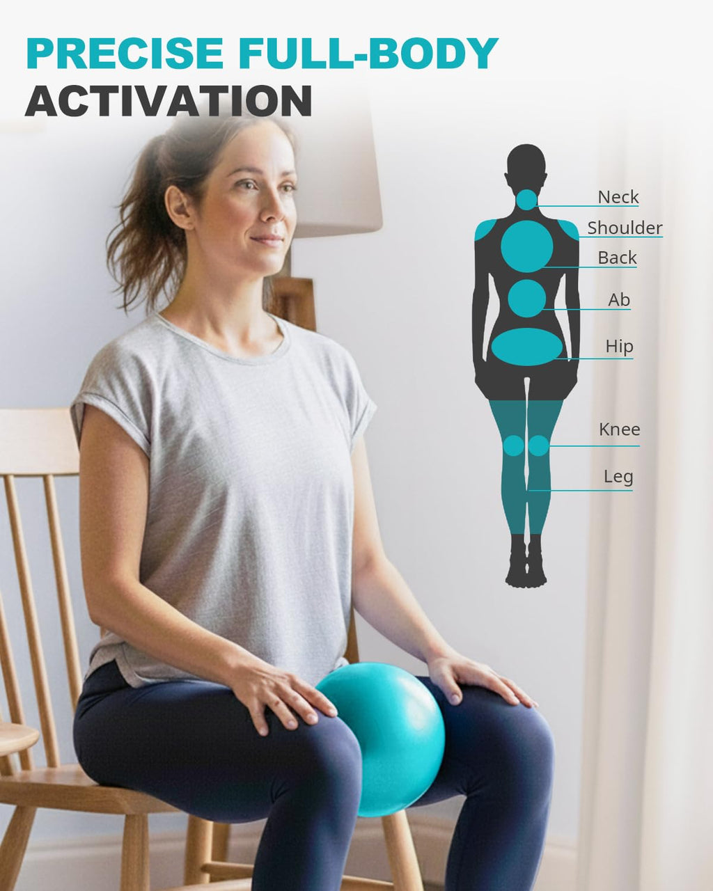 9 Inch Pilates Ball with Inflation Straw, Small Exercise Yoga Ball