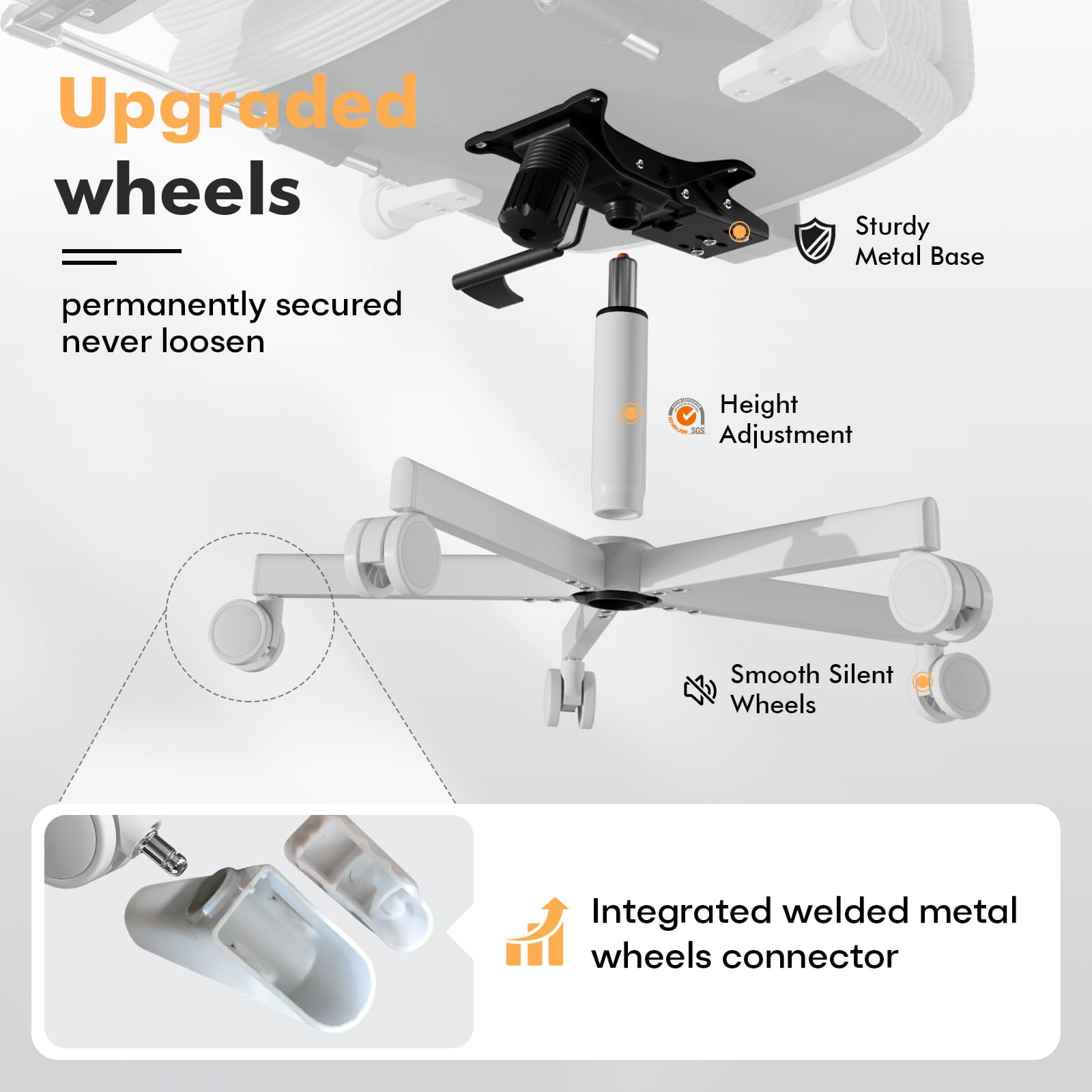Criss Cross Legged Office Chair with Flip-up Arms, Footrest, G800 Plus