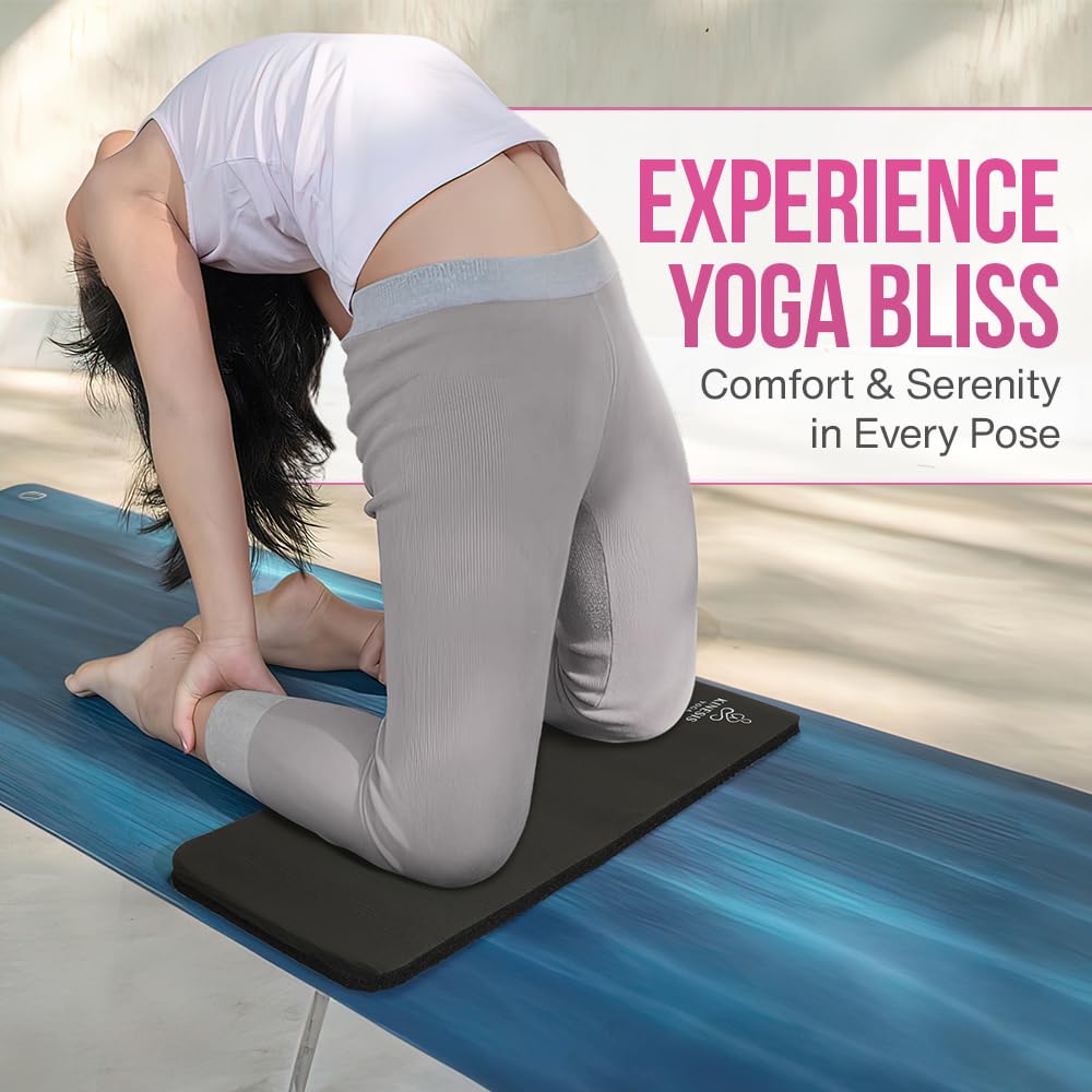 Yoga Knee Pad Cushion - 0.6 Inch (15mm) Thick Exercise Knee Pad