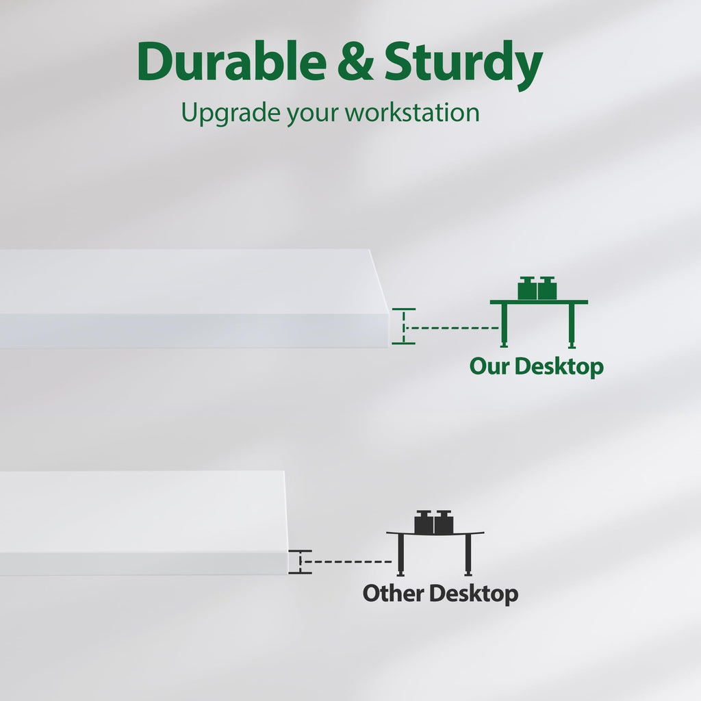 71 * 32 Inch Height Adjustable Electric Standing Desk, White